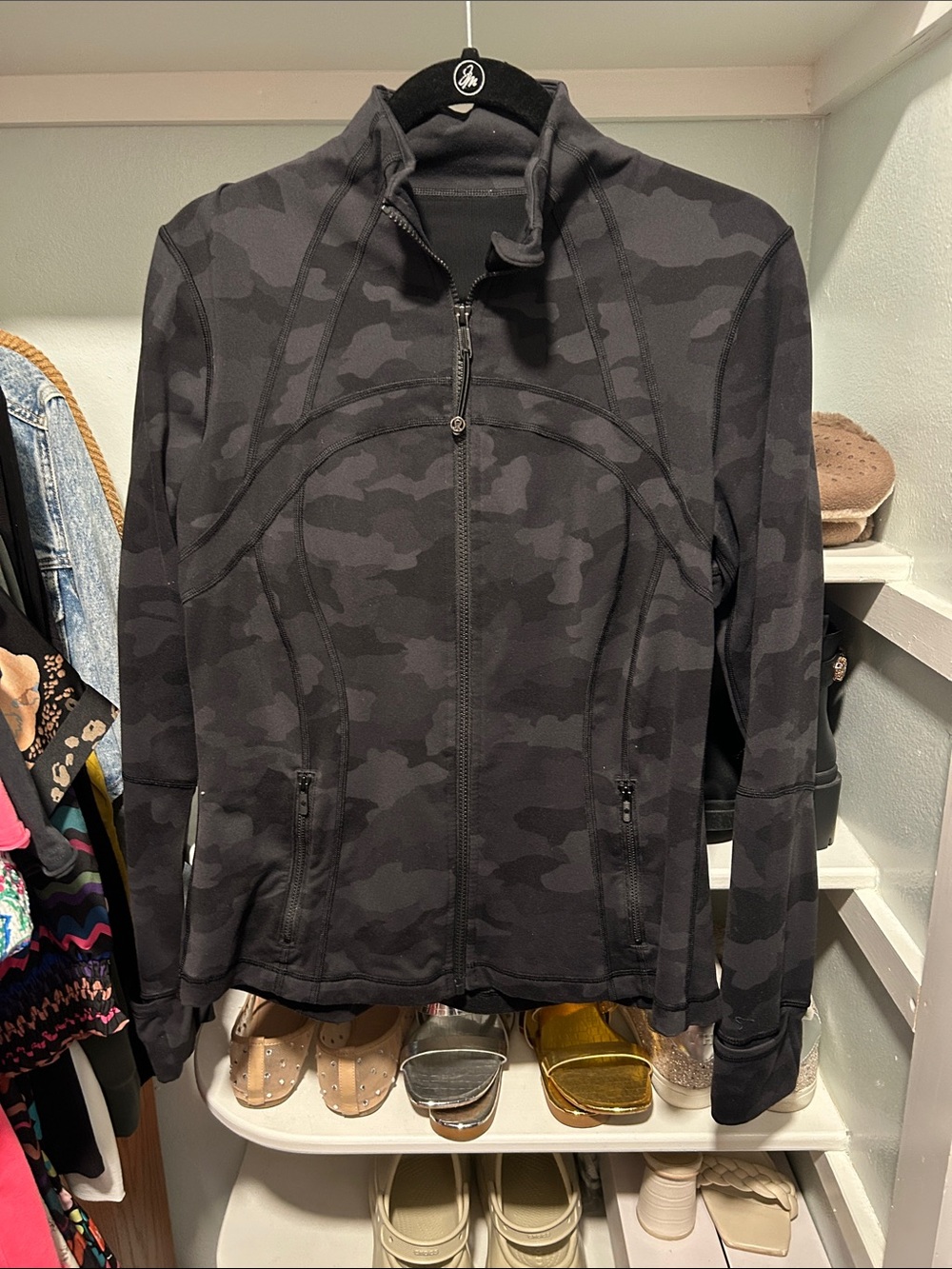 Lululemon Define Luon Black Camo Zip-Up Jacket
